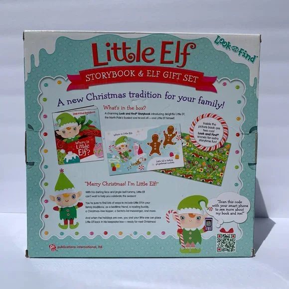 Little Elf Storybook & Elf Gift Set Elf Jingle Bell Doll Plush In Box NEW - Picture 4 of 12